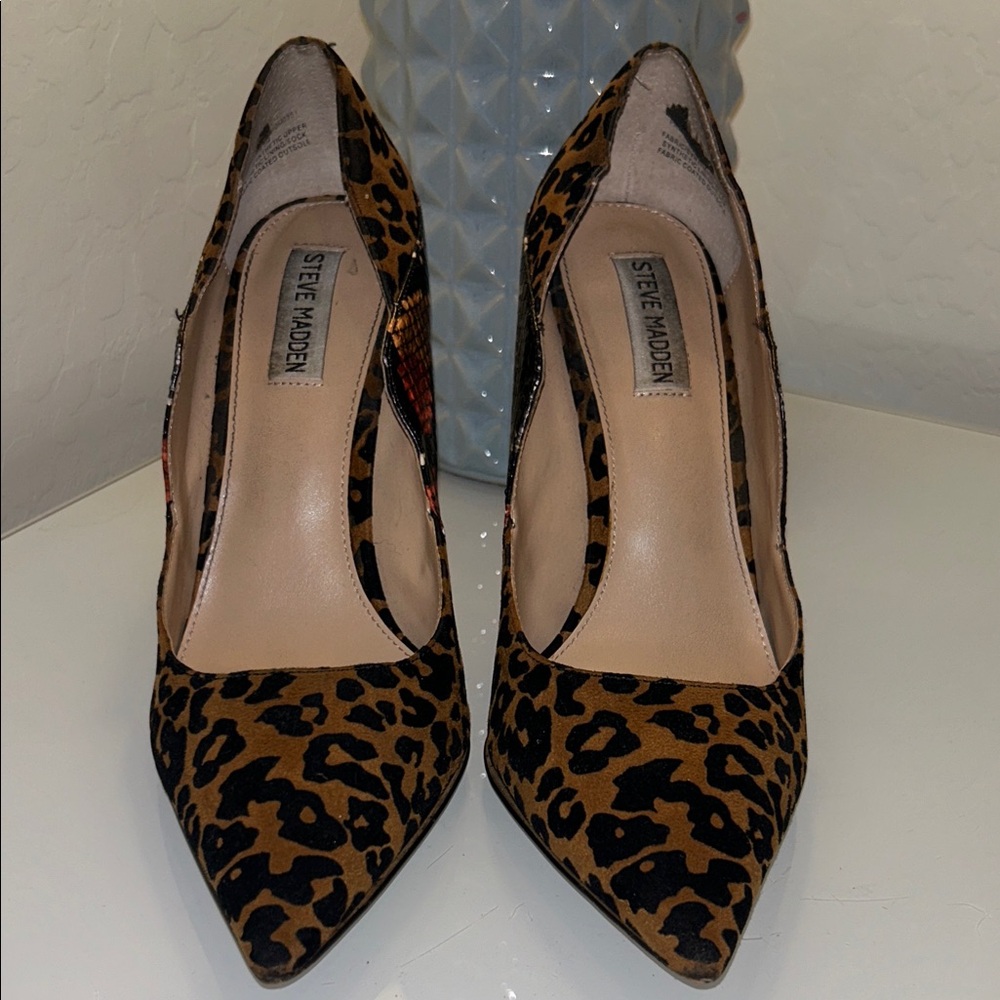 Steve Madden Brown Leopard Print Heels